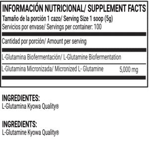 Maxtop Nutrition Glutamina 500 Gr - Imagen 2