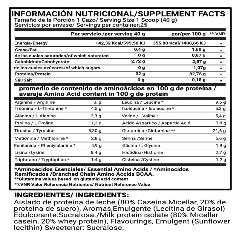 Maxtop Nutrition Yntracore Casein 1 kg - Imagen 2