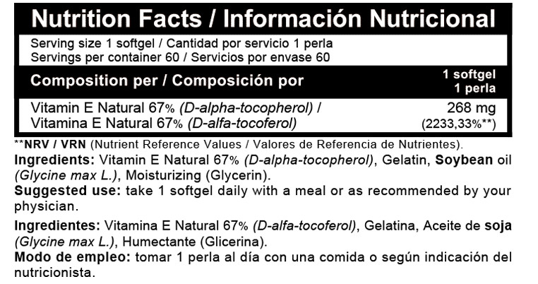 Beverly Nutrition Vitamina E 400 60 Perlas - Imagen 2