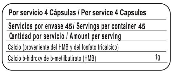 Maxtop Nutrition Hmb 180 Caps - Imagen 2