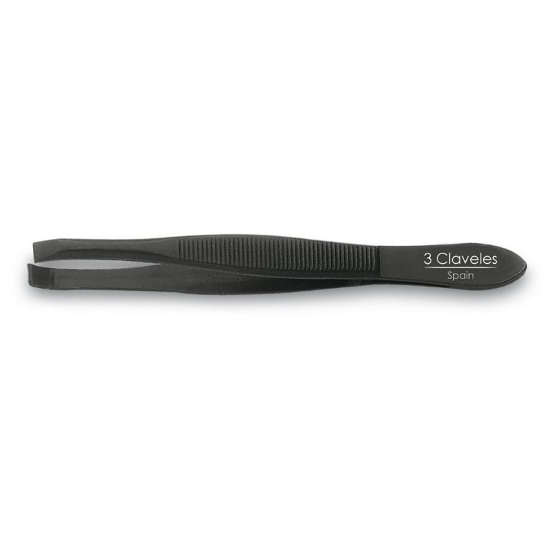 Pinza depilar cangrejo 3 Claveles 8cm Negra 12232