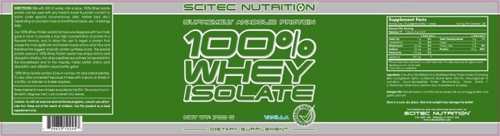 Scitec Nutrition 100% Whey Isolate 2 Kg - Imagen 3
