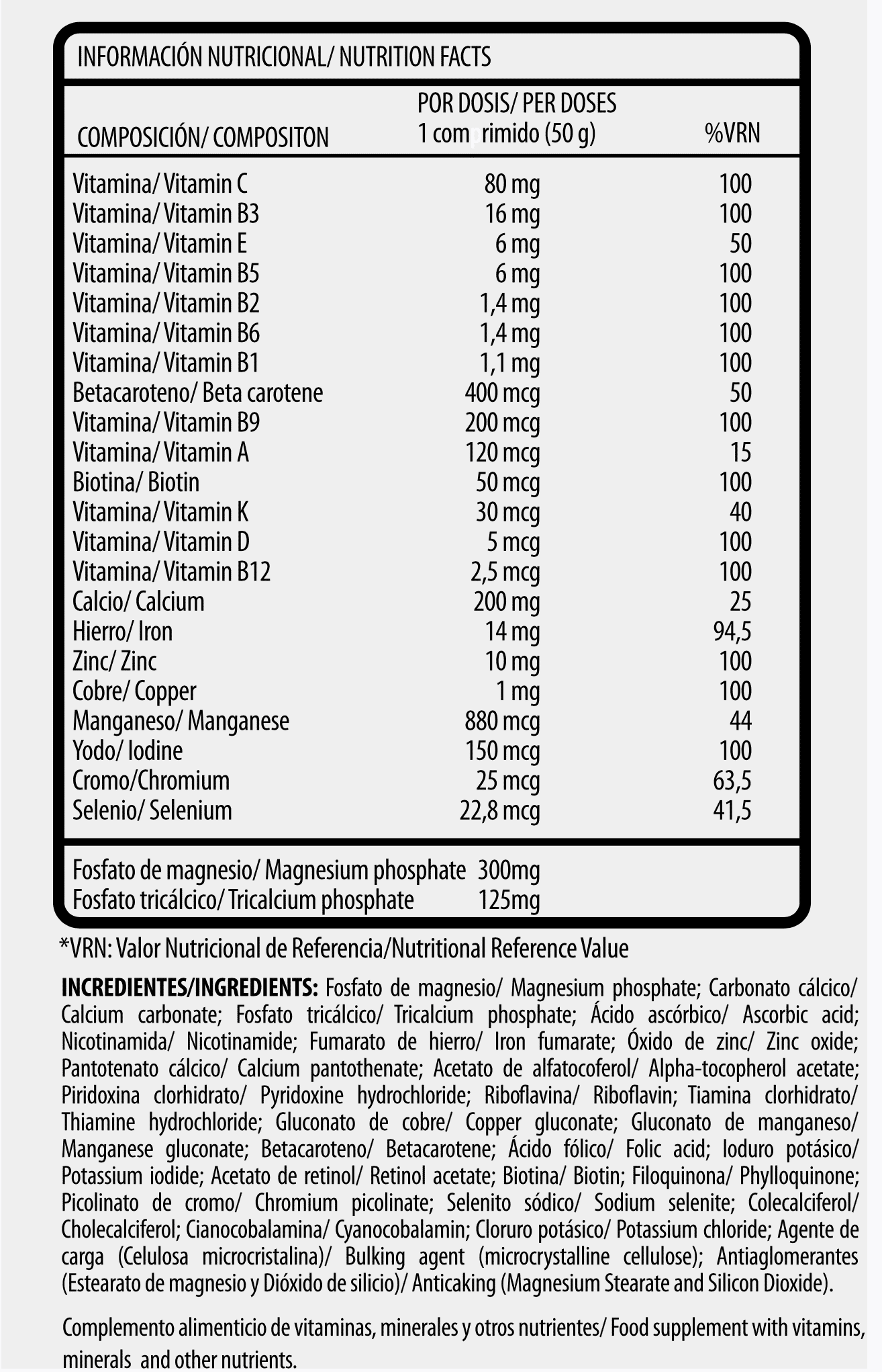 Maxtop Nutrition V29 60 Tabletas - Imagen 2